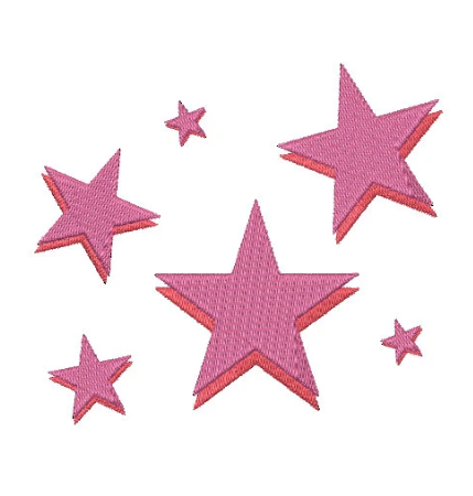 Shadow Star, 5 Sizes, Digital Embroidery File